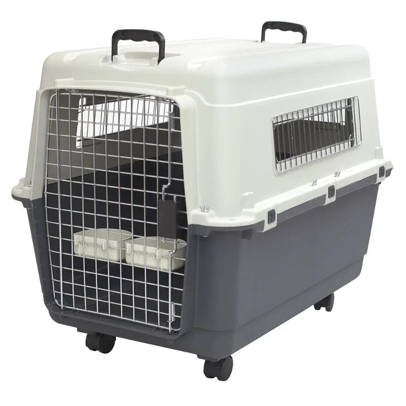SportPet Designs Plastic Dog IATA Airline Approved Kennel Carrier, L/M cat cage  cat house