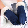 Warm Touch Screen Fur Gloves