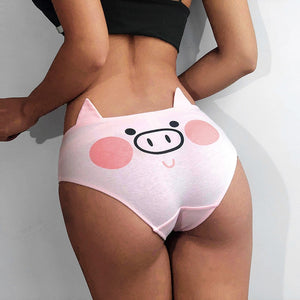 Women Funny Pig Underwear Panties