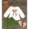 Kids Baby Girl Clothes Set Xmas Deer Tops +Skirts Outfit Clothing Sets