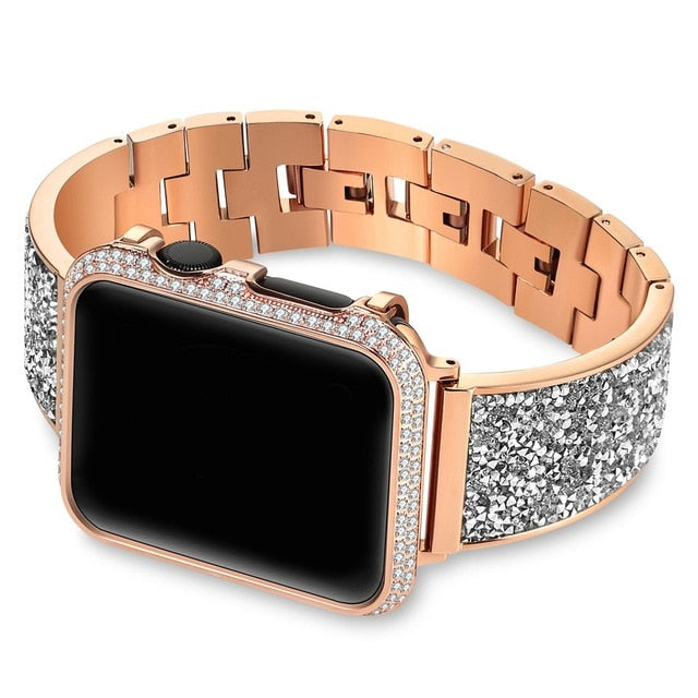 Luxury Diamond Case Apple Band