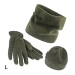 3PCs Unisex Scarf Hat Gloves Set